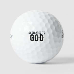 BALLES DE GOLF DÉDIÉ À DIEU PERSONNALISABLE COOL TEXTE NOIR