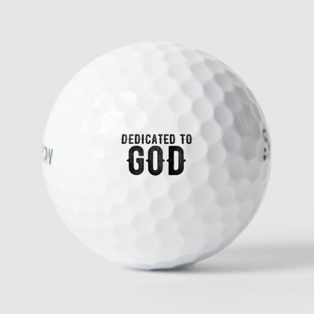 BALLES DE GOLF DÉDIÉ À DIEU PERSONNALISABLE COOL TEXTE NOIR (Recto)