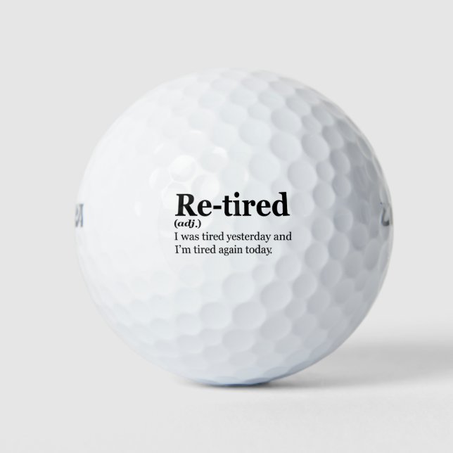 Balles De Golf Définition Retraitée Funny Retirement Exausse Pun (Devant)