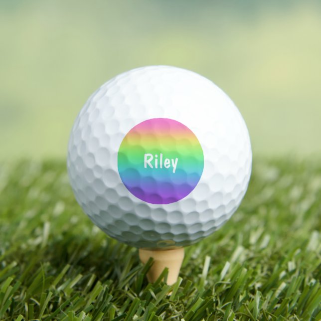 Balles De Golf Dégradé arc-en-ciel personnalisé (T-shirt Insitu)