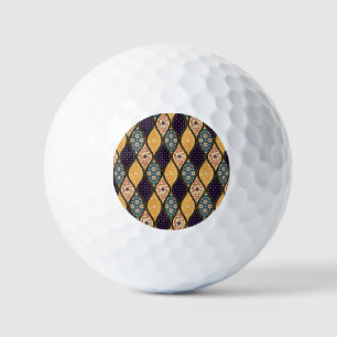 Balles De Golf Denim Bleu Art Nouveau : sans couture