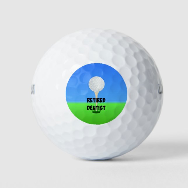 Balles De Golf Dentiste retraité - Conception de golf (Devant)