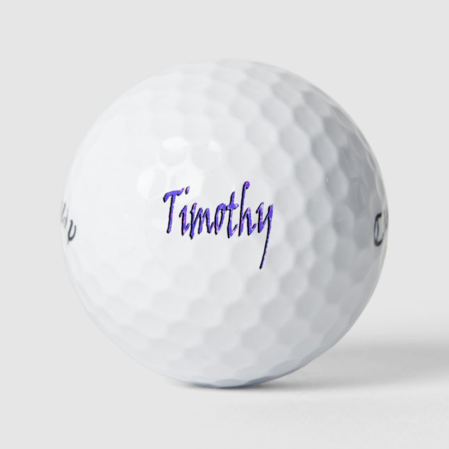 Balles De Golf Des Hommes Appelés Timothy, (Devant)