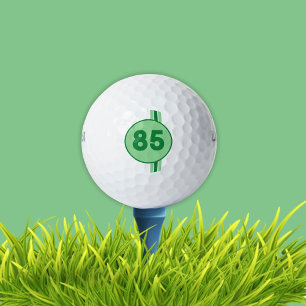 Balles De Golf Design 85 en vert on mint green with stripes