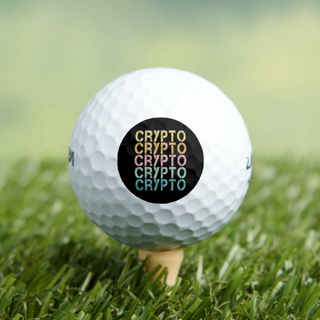 Balles De Golf Design de lettres rétro Crypto pour Cryptomonnaie (T-shirt Insitu)