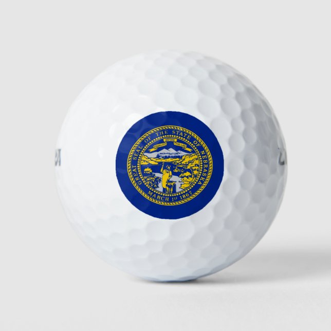 Balles De Golf Design du drapeau de l'État du Nebraska (Devant)