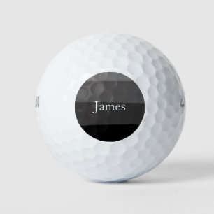 Balles De Golf Design monochromatique moderne Nom personnalisé