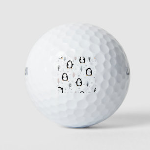 Balles De Golf Design Motif de pingouin d'hiver