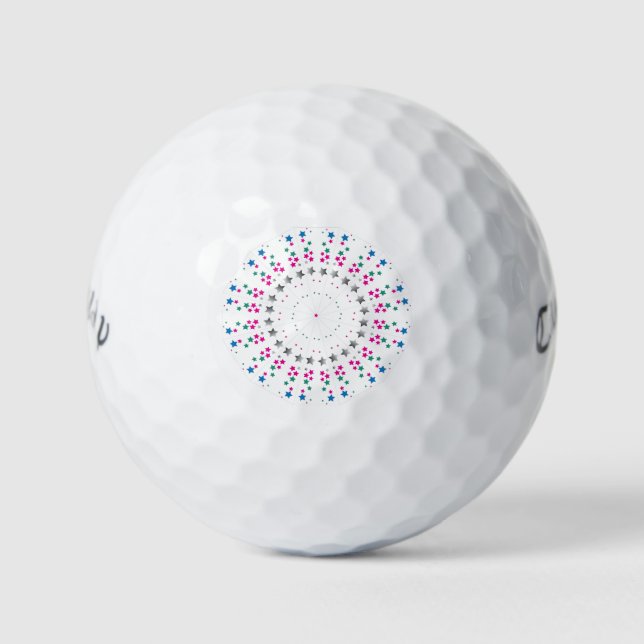 Balles De Golf Designer Golf Balls -12 pack. Facile à identifier. (Devant)