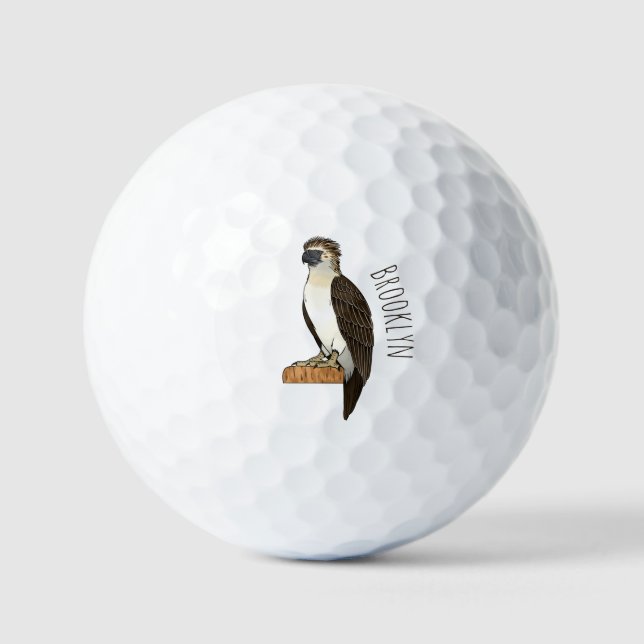 Balles De Golf dessin animé d'aigle des Philippines (Recto)
