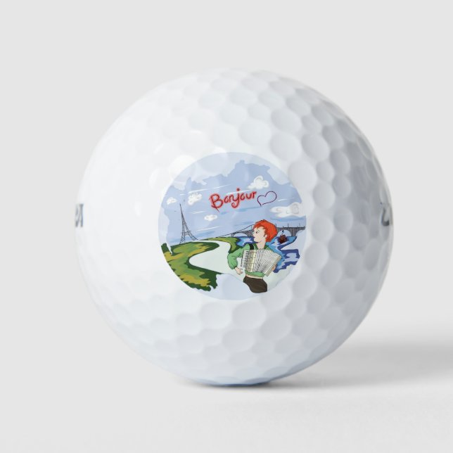 Balles De Golf Dessin Bonjour Paris (Devant)