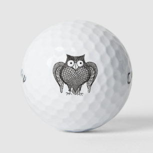 Balles De Golf Dessin de croquis de hibou