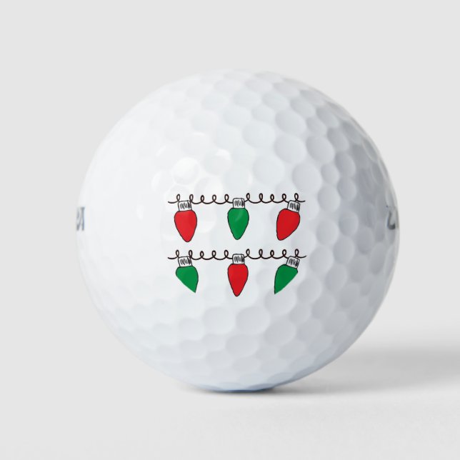 Balles De Golf Dessin de l'ampoule de Noël (Devant)