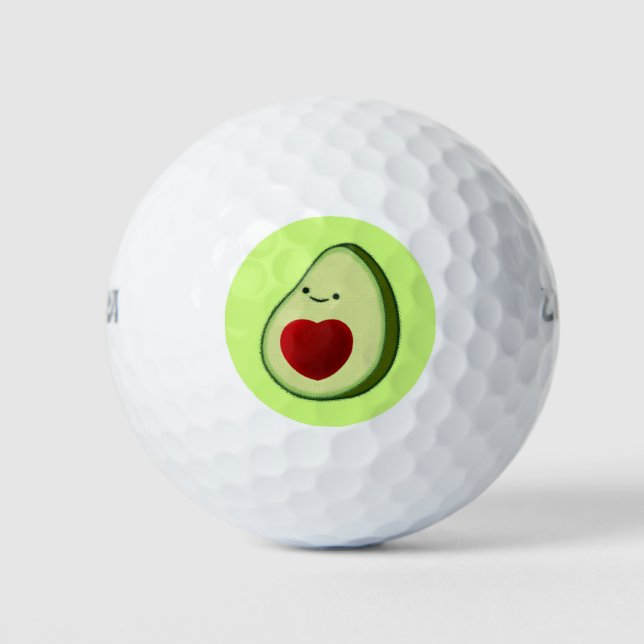 Balles De Golf Dessin de l'Avocado Lover Cute (Devant)