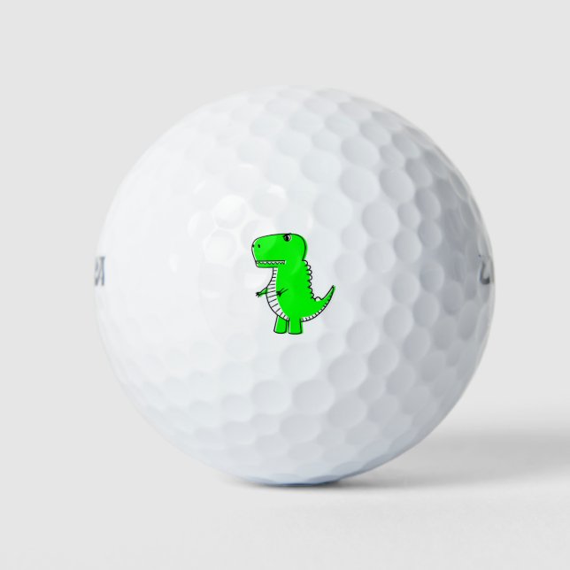 Balles De Golf Dessin Dinosaure Vert (Devant)