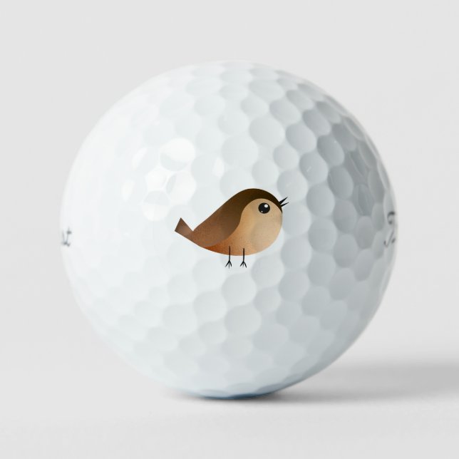 Balles De Golf Dessin d'Oiseau de Bruant (Recto)