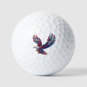 Balles De Golf Dessin d'un aigle, concept 4 juillet