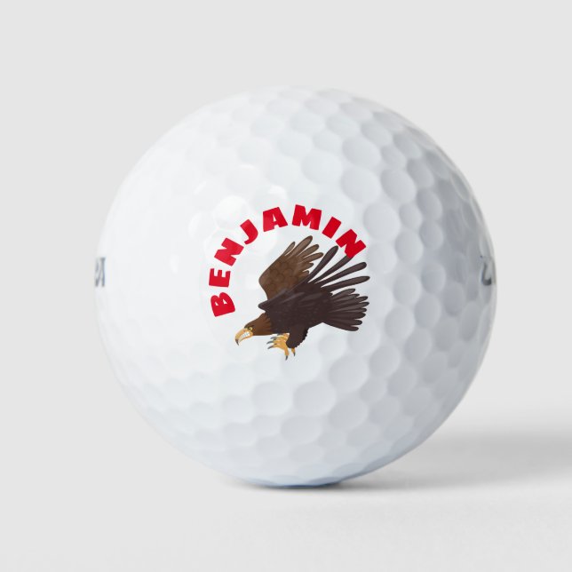 Balles De Golf dessin humoristique d'aigle royal (Devant)