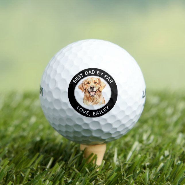 Balles De Golf Dessin personnalisé Golden Retriever Dog (T-shirt Insitu)
