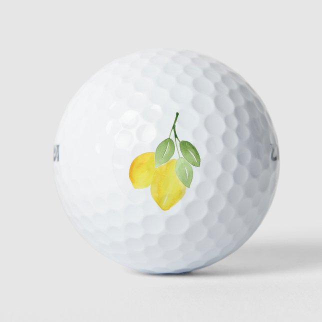 Balles De Golf Deux citrons aquarelles (Devant)