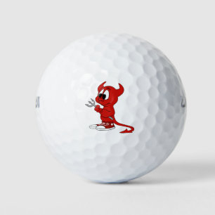Balles De Golf Devil Red Demon Cartoon Satan Evil Hell Heure