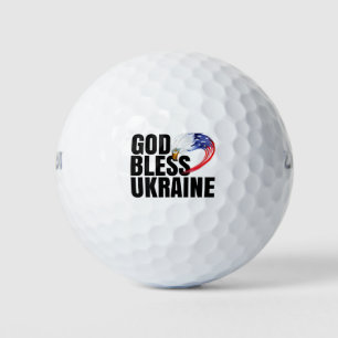 BALLES DE GOLF DIEU BÉNISSE L'UKRAINE, NOUS SOUTENONS L'UKRAINE