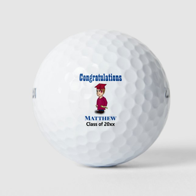 Balles De Golf Diplômé de l'école de golf Guy Golfer (Devant)