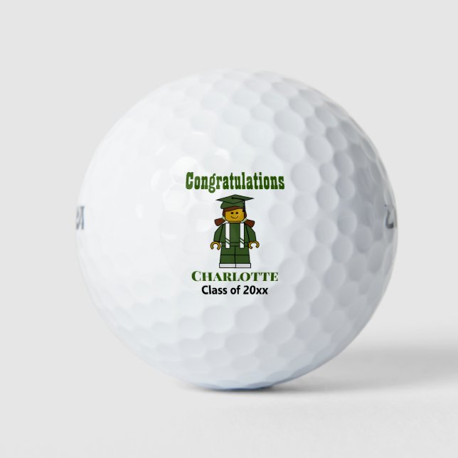 Balles De Golf Diplôme Garder un joli golfeur diplômé (Devant)