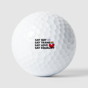Balles De Golf Dites Gay Dites Trans Dites Amour Dites Égalité Fi