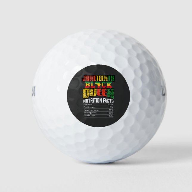 Balles De Golf Dix-septième valeur nutritive de la Reine noire (Devant)