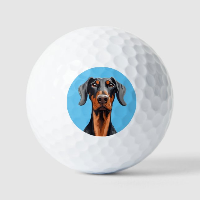 Balles De Golf Doberman (Recto)