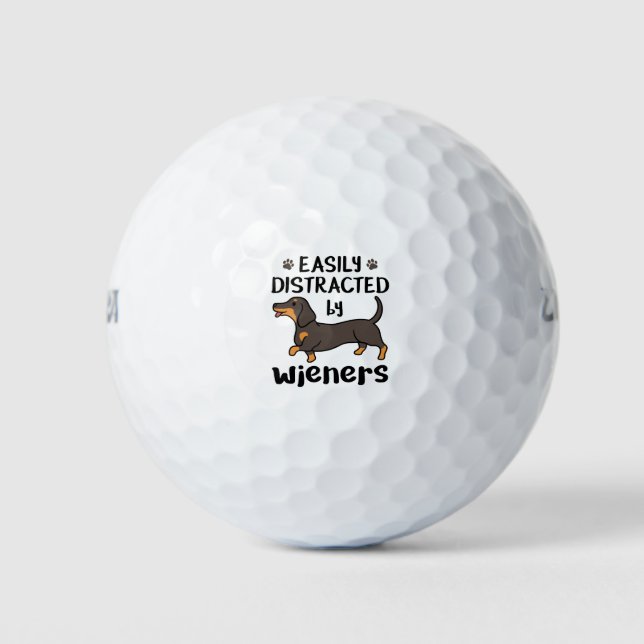 Balles De Golf Dog Easily Distracted by Wieners (Devant)