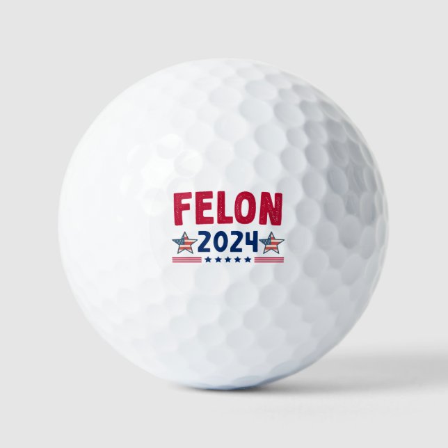 Balles De Golf Don Felon 2024 | USA - Politique sarcastique (Recto)