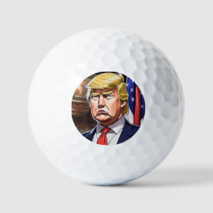 Balles De Golf Donald Trump 2024 Style mème Boule de golf