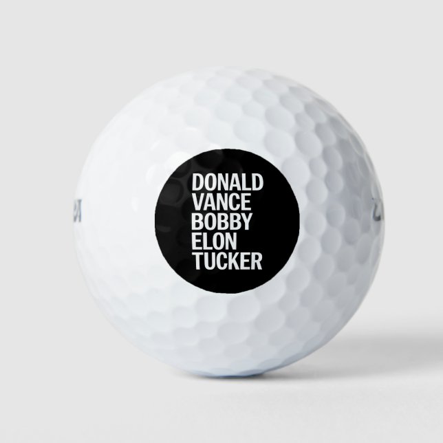 Balles De Golf Donald Vance Bobby Elon et Tucker (Devant)