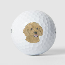 Balles De Golf Doodle rouge d'abricot