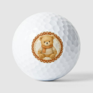 Balles De Golf Douce Baby Shower d'Automne Crème Neutre & orang