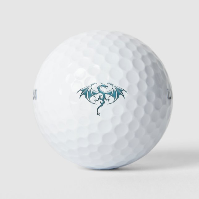 Balles De Golf Dragon bleu (Devant)