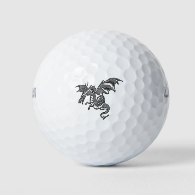 Balles De Golf Dragon d'argent (Devant)