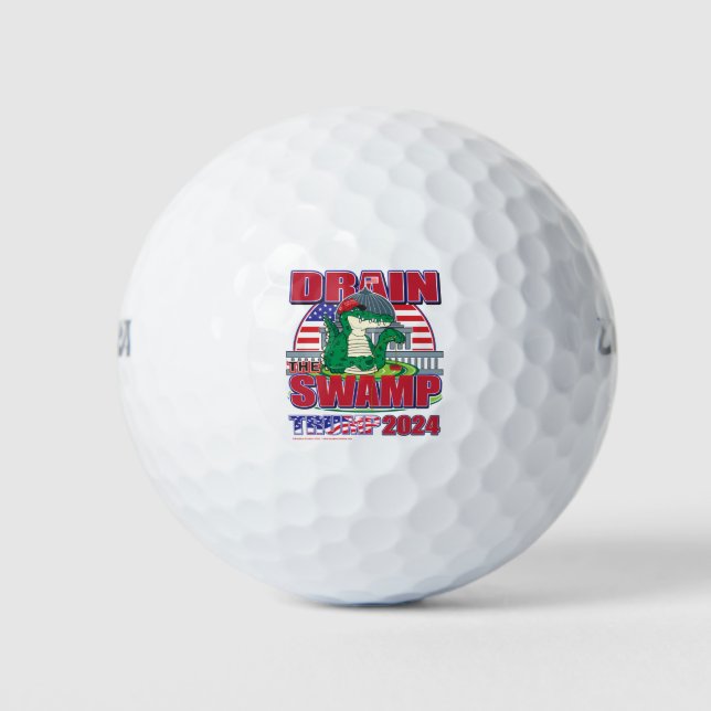 Balles De Golf Drain-The-Swamp-Trump-2024 (Devant)