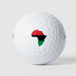 Balles De Golf Drapeau africain rouge, noir et vert