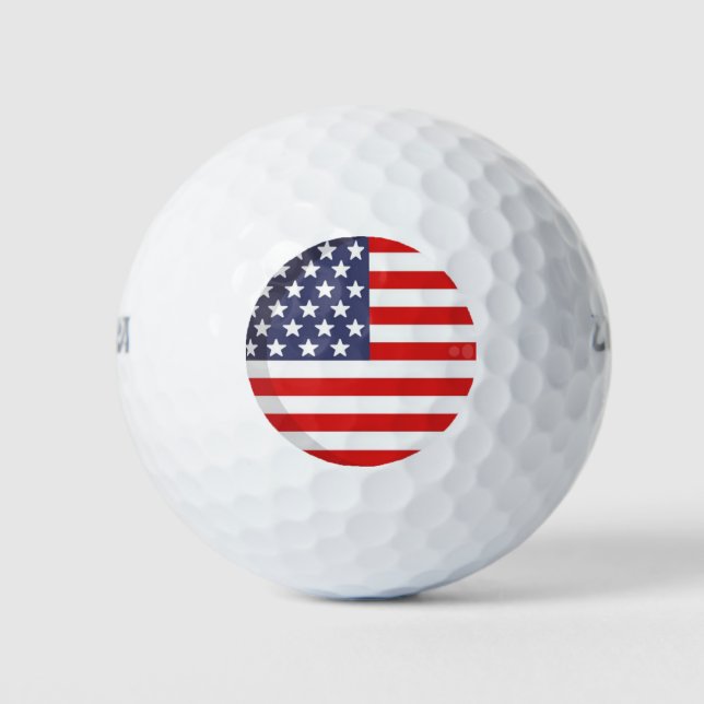 BALLES DE GOLF DRAPEAU AMERICA PRIME (Devant)