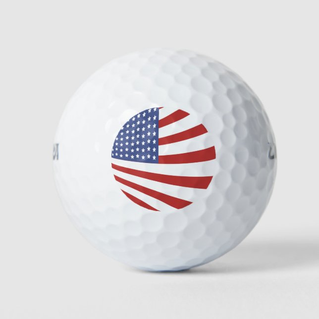 Balles De Golf Drapeau américain (4 juillet) (Devant)