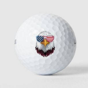 Balles De Golf Drapeau Américain Aigle Patriotique 4 Juillet