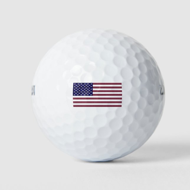 Balles De Golf Drapeau américain fabriqué avec des pierres précie (Devant)