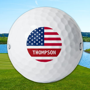 Balles De Golf Drapeau américain Personnalisé Patriotique