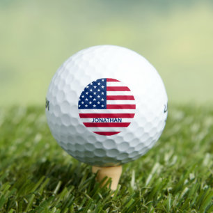 Balles De Golf Drapeau américain personnalisé Stars et bandes