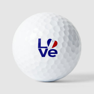 Balles De Golf Drapeau cœur bleu LOVE France