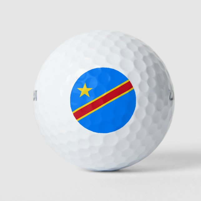 Balles De Golf Drapeau Congo Kinshasa (Devant)