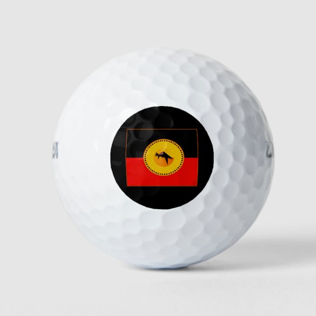 BALLES DE GOLF DRAPEAU D'ART AUTOCHTONE AUSTRALIEN 8 (Devant)